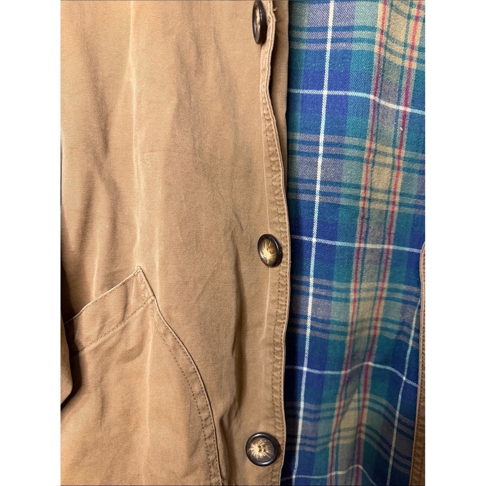 American Eagle Outfitters Men's Tan Canvas Field Jacket with Corduroy Collar - Picture 4 of 7